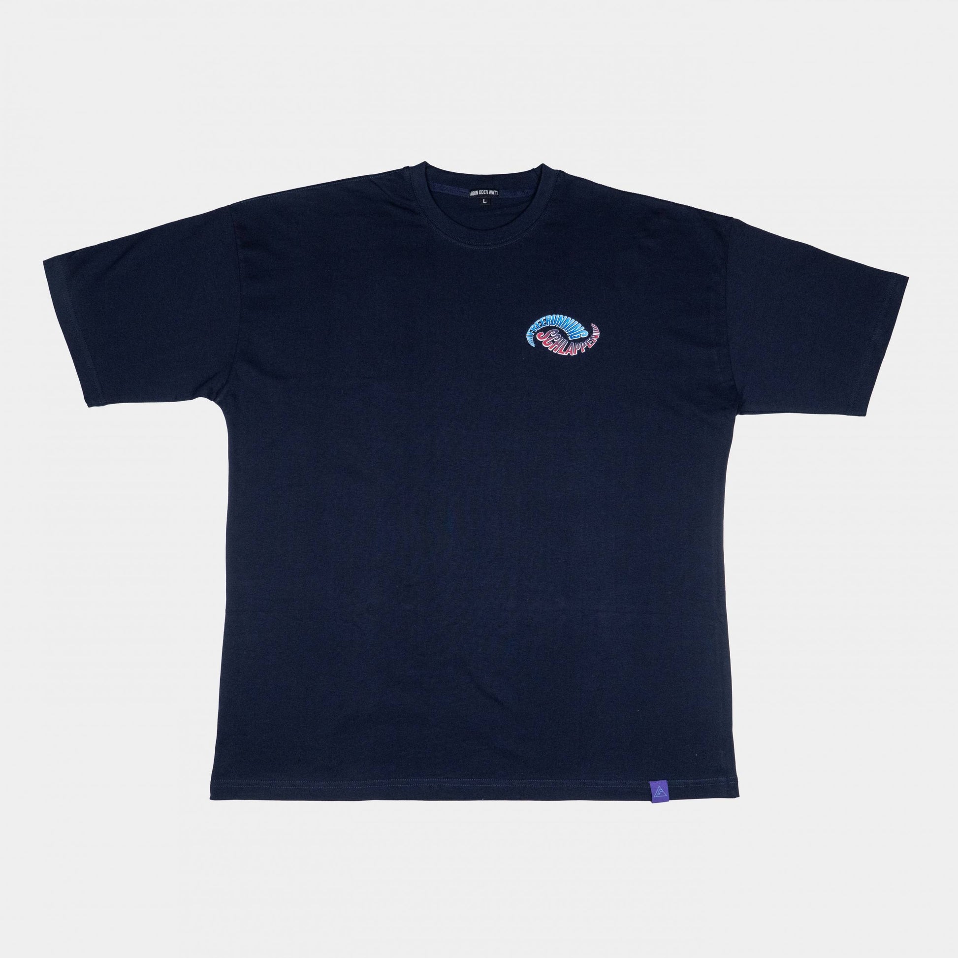 �Schlapp up your Life� - Oversized T-Shirt in Navy image 0
