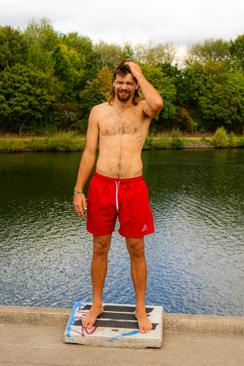 Rote Badehose