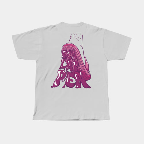 Kaugummi anne Schlappen T-Shirt - Grau